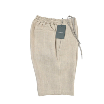 BERWICH “SHORT SPIAGGIA” ヘンプ100% ノータックショーツ ベージュ(desert) 48 | GUARDAROBA MILANO OFFICIAL STORE