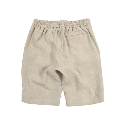 BERWICH “SHORT SPIAGGIA” ヘンプ100% ノータックショーツ ベージュ(desert) 48 | GUARDAROBA MILANO OFFICIAL STORE
