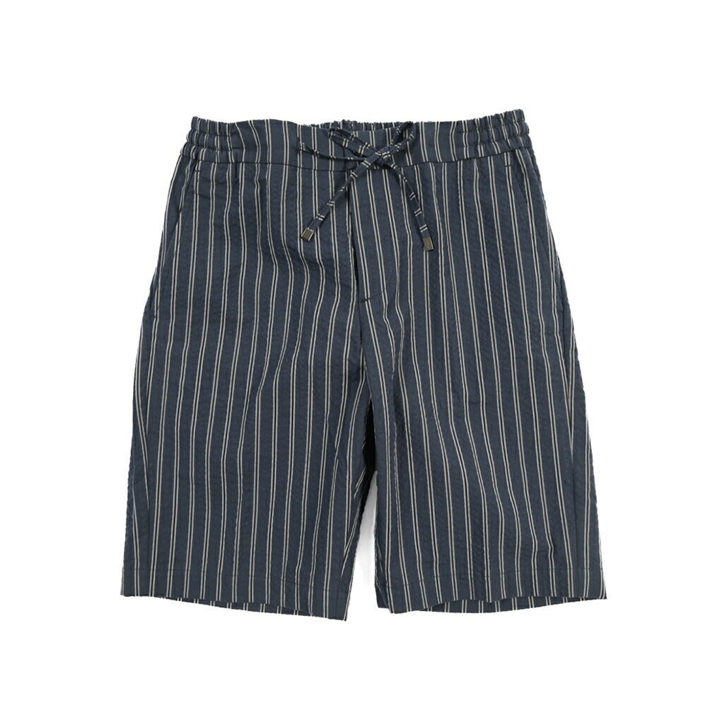 BERWICH “SHORT SPIAGGIA” ノータックコットンショーツ ネイビー(navy) 46 | GUARDAROBA MILANO OFFICIAL STORE