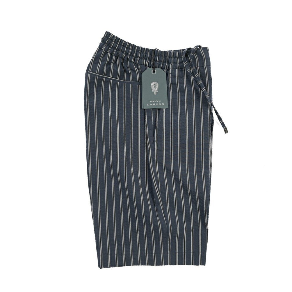 BERWICH “SHORT SPIAGGIA” ノータックコットンショーツ ネイビー(navy) 46 | GUARDAROBA MILANO OFFICIAL STORE