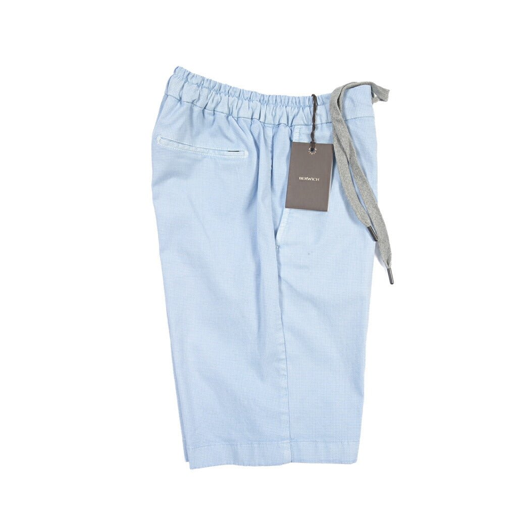 BERWICH “SHORT SPIAGGIA” リヨセル混コットン ストレッチショーツ ライトブルー(lt azzurro75) 46 | GUARDAROBA MILANO OFFICIAL STORE