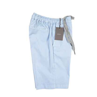 BERWICH “SHORT SPIAGGIA” リヨセル混コットン ストレッチショーツ ライトブルー(lt azzurro75) 46 | GUARDAROBA MILANO OFFICIAL STORE