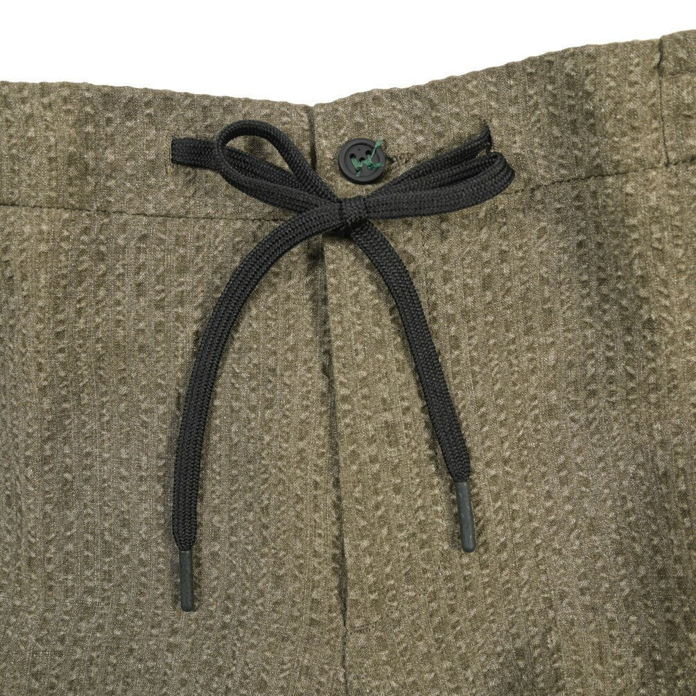 BERWICH “SHORT SPIAGGIA” リヨセル混リネン ノータックショーツ カーキグリーン(army) 46 | GUARDAROBA MILANO OFFICIAL STORE