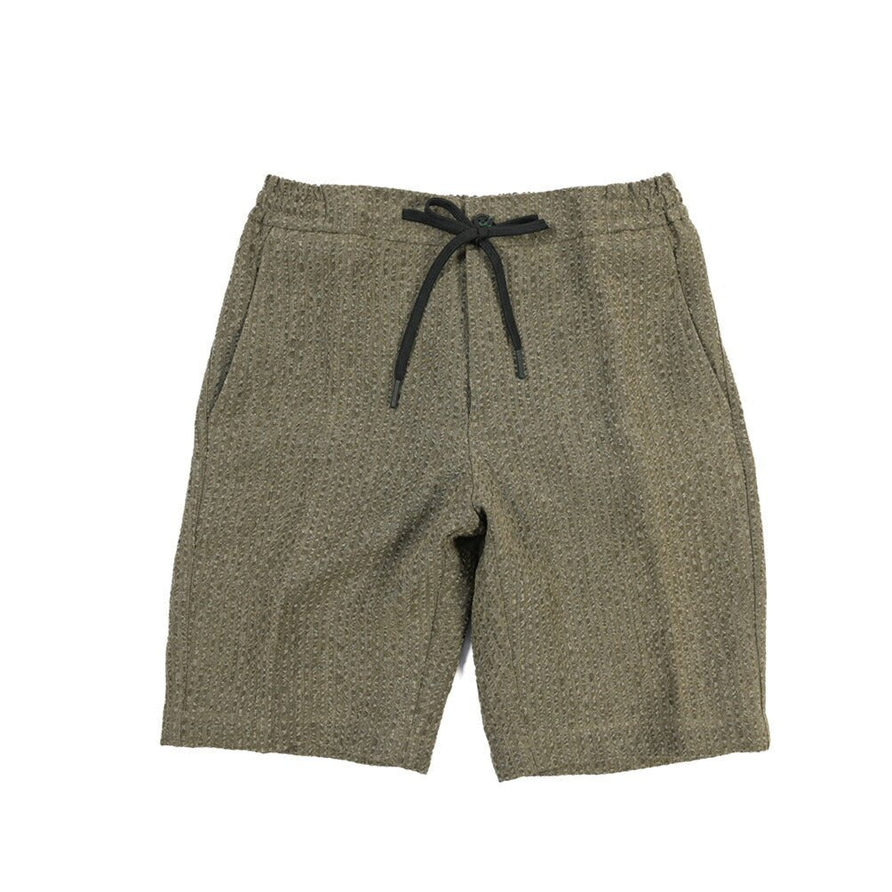 BERWICH “SHORT SPIAGGIA” リヨセル混リネン ノータックショーツ カーキグリーン(army) 46 | GUARDAROBA MILANO OFFICIAL STORE
