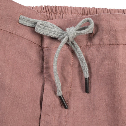 BERWICH “SHORT SPIAGGIA-GD” リネン100% ノータックショーツ ピンク(rosa474) 48 | GUARDAROBA MILANO OFFICIAL STORE