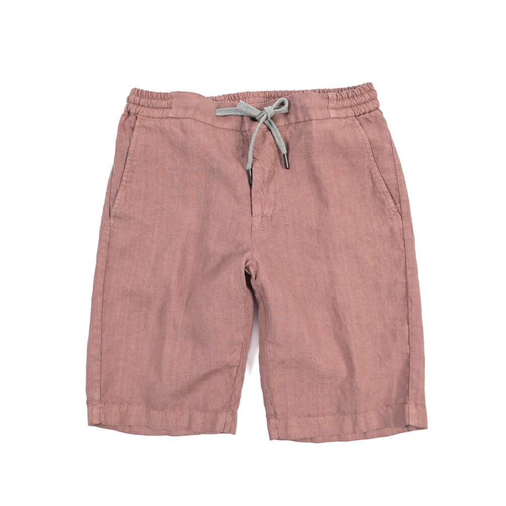 BERWICH “SHORT SPIAGGIA-GD” リネン100% ノータックショーツ ピンク(rosa474) 48 | GUARDAROBA MILANO OFFICIAL STORE