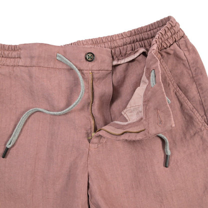 BERWICH “SHORT SPIAGGIA-GD” リネン100% ノータックショーツ ピンク(rosa474) 48 | GUARDAROBA MILANO OFFICIAL STORE