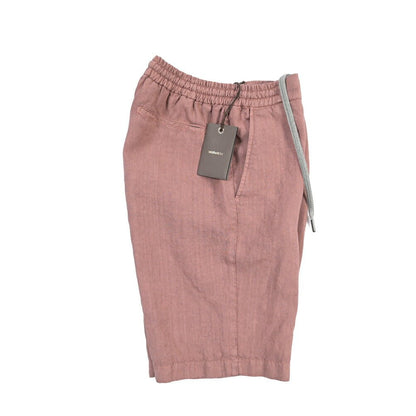 BERWICH “SHORT SPIAGGIA-GD” リネン100% ノータックショーツ ピンク(rosa474) 48 | GUARDAROBA MILANO OFFICIAL STORE