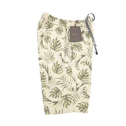 BERWICH “SHORT SPIAGGIA-GD” リネン混コットン ストレッチショーツ オフホワイト(latte802) 46 | GUARDAROBA MILANO OFFICIAL STORE