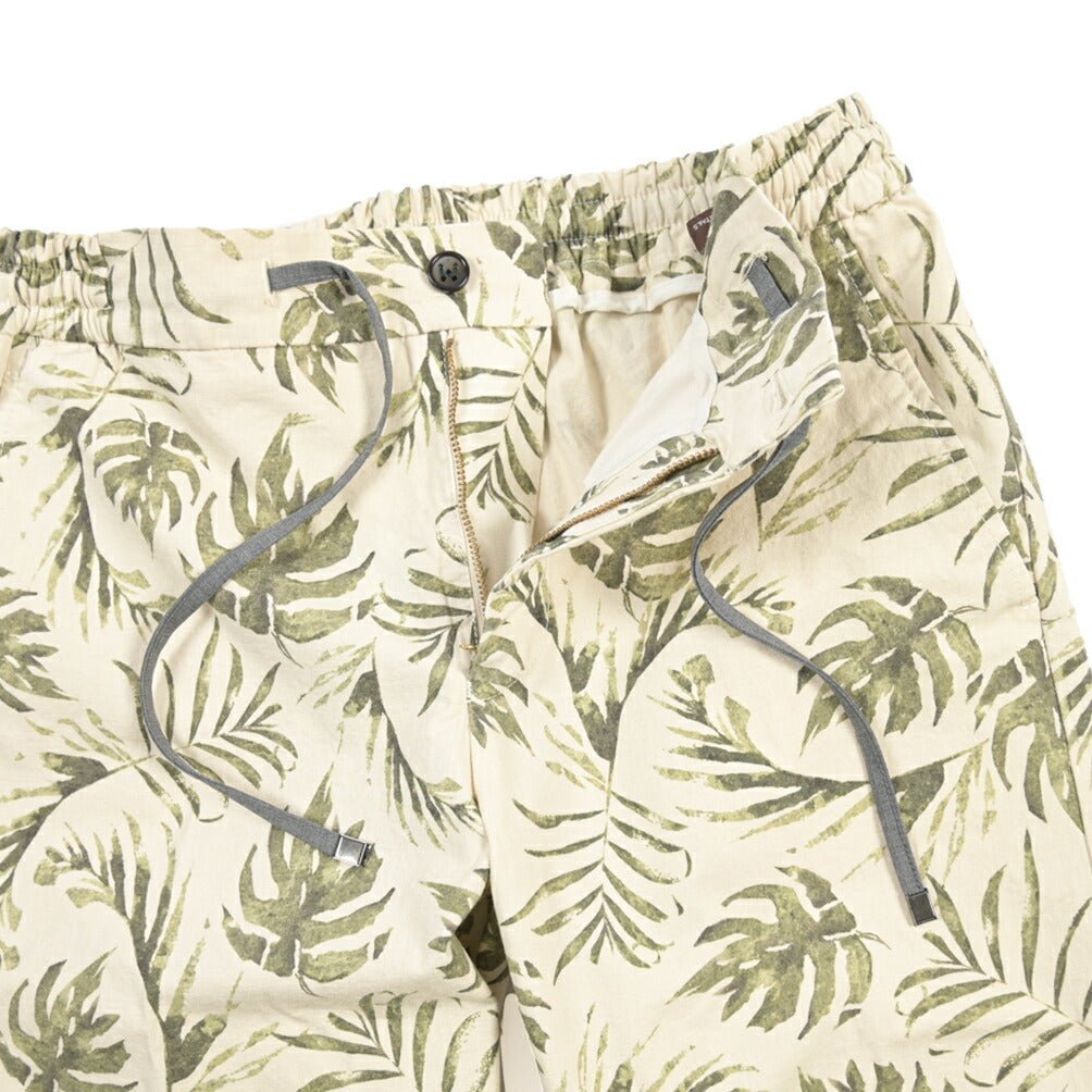 BERWICH “SHORT SPIAGGIA-GD” リネン混コットン ストレッチショーツ オフホワイト(latte802) 46 | GUARDAROBA MILANO OFFICIAL STORE