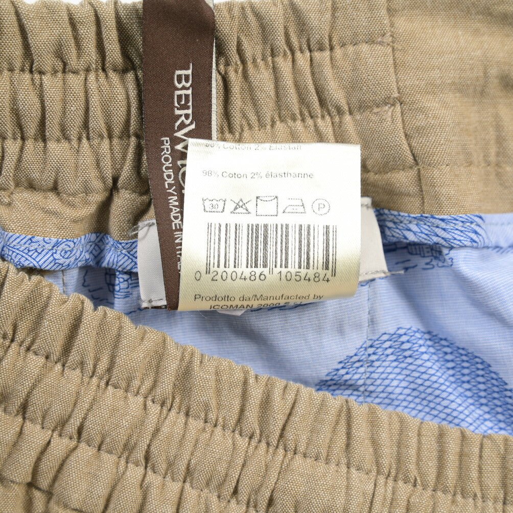 BERWICH “SHORT SPIAGGIA-GD” ストレッチコットン ノータックショーツ ベージュ(beige) 46 | GUARDAROBA MILANO OFFICIAL STORE