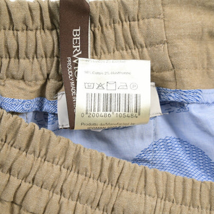 BERWICH “SHORT SPIAGGIA-GD” ストレッチコットン ノータックショーツ ベージュ(beige) 46 | GUARDAROBA MILANO OFFICIAL STORE