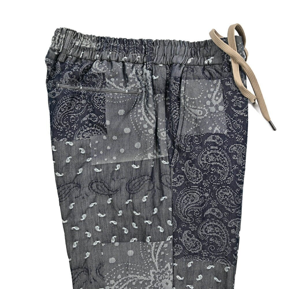 BERWICH "SPIAGGIA" コットン100% ドローコード付きバンダナ柄スラックス｜424528 - 48｜GUARDAROBA MILANO OFFICIAL STORE