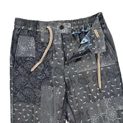 BERWICH "SPIAGGIA" コットン100% ドローコード付きバンダナ柄スラックス｜424528 - 48｜GUARDAROBA MILANO OFFICIAL STORE
