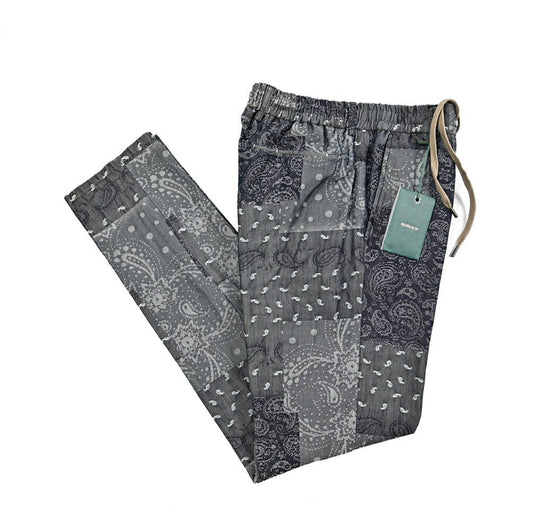 BERWICH "SPIAGGIA" コットン100% ドローコード付きバンダナ柄スラックス｜424528 - 48｜GUARDAROBA MILANO OFFICIAL STORE