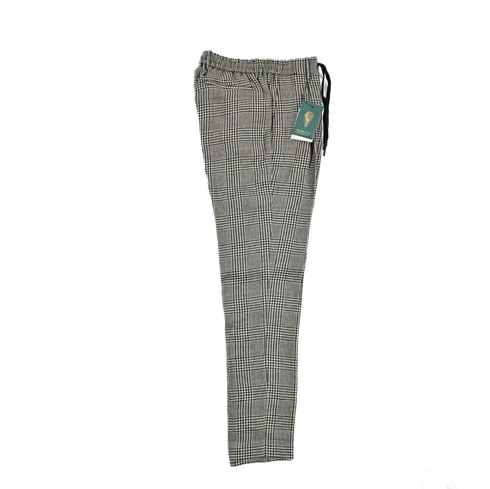 BERWICH "SPIAGGIA" リネン100% ドローコード付きワンタックパンツ ブラック(black) 50 | GUARDAROBA MILANO OFFICIAL STORE