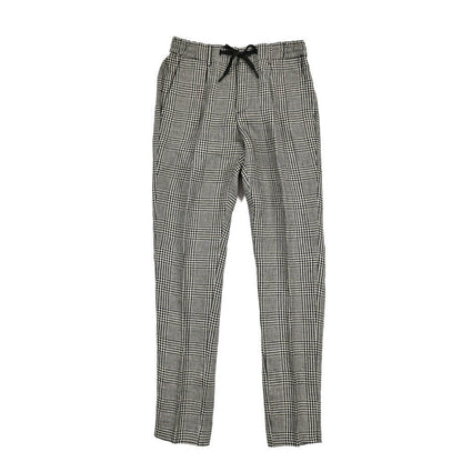 BERWICH "SPIAGGIA" リネン100% ドローコード付きワンタックパンツ ブラック(black) 50 | GUARDAROBA MILANO OFFICIAL STORE