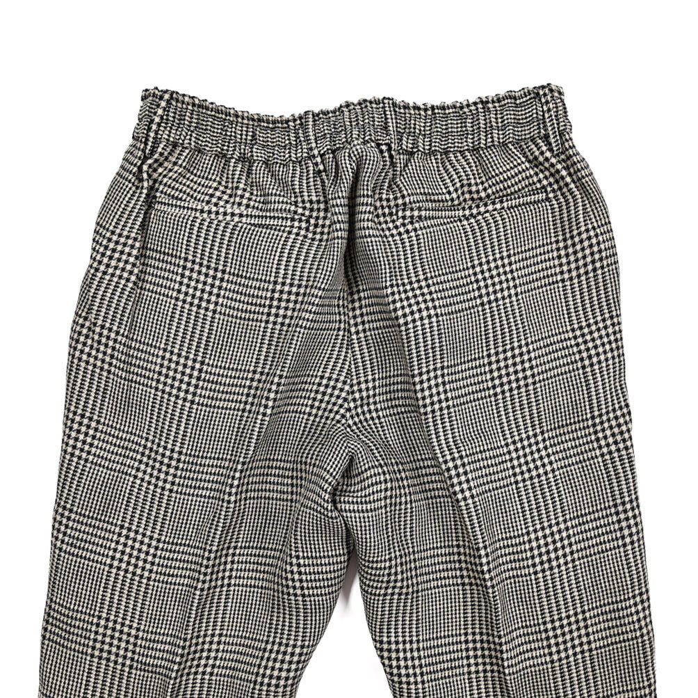 BERWICH "SPIAGGIA" リネン100% ドローコード付きワンタックパンツ ブラック(black) 50 | GUARDAROBA MILANO OFFICIAL STORE