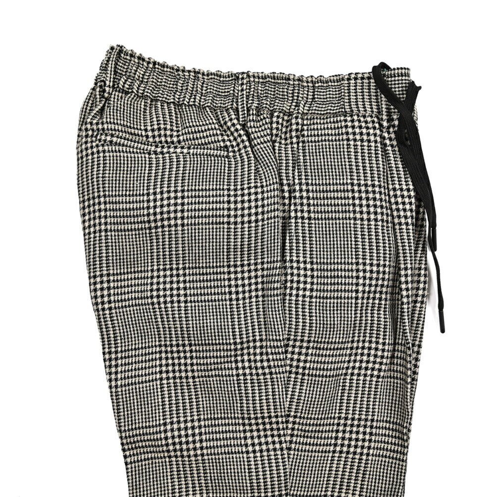 BERWICH "SPIAGGIA" リネン100% ドローコード付きワンタックパンツ ブラック(black) 50 | GUARDAROBA MILANO OFFICIAL STORE