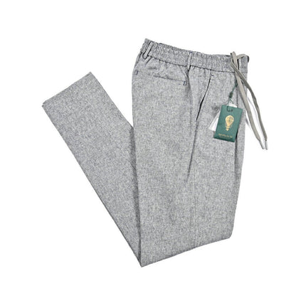 BERWICH "SPIAGGIA 1P" リネン混コットン ドローコード付きワンタックパンツ｜425467 - 46｜GUARDAROBA MILANO OFFICIAL STORE