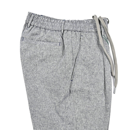 BERWICH "SPIAGGIA 1P" リネン混コットン ドローコード付きワンタックパンツ｜425467 - 46｜GUARDAROBA MILANO OFFICIAL STORE