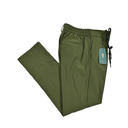 BERWICH "SPIAGGIA 1P" ストレッチナイロン ドローコード付きイージーパンツ グリーン(green) 50 | GUARDAROBA MILANO OFFICIAL STORE