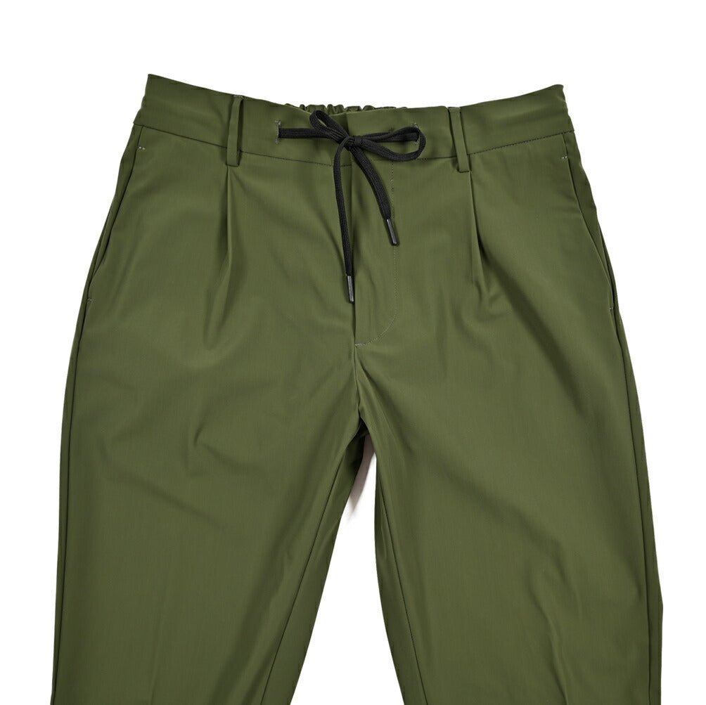 BERWICH "SPIAGGIA 1P" ストレッチナイロン ドローコード付きイージーパンツ グリーン(green) 50 | GUARDAROBA MILANO OFFICIAL STORE