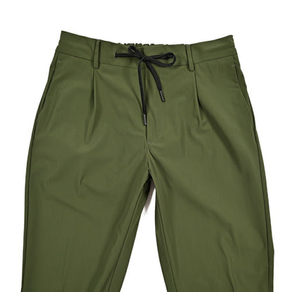 BERWICH "SPIAGGIA 1P" ストレッチナイロン ドローコード付きイージーパンツ グリーン(green) 50 | GUARDAROBA MILANO OFFICIAL STORE
