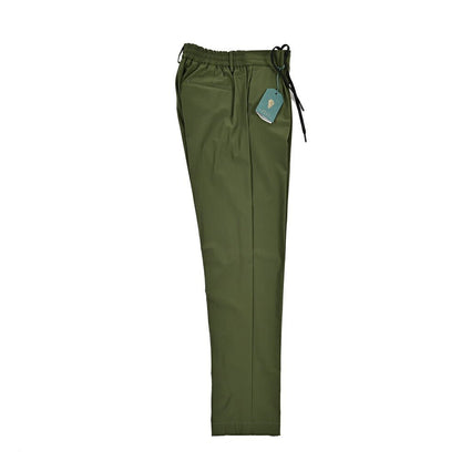 BERWICH "SPIAGGIA 1P" ストレッチナイロン ドローコード付きイージーパンツ グリーン(green) 50 | GUARDAROBA MILANO OFFICIAL STORE