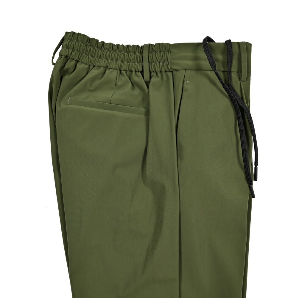 BERWICH "SPIAGGIA 1P" ストレッチナイロン ドローコード付きイージーパンツ グリーン(green) 50 | GUARDAROBA MILANO OFFICIAL STORE