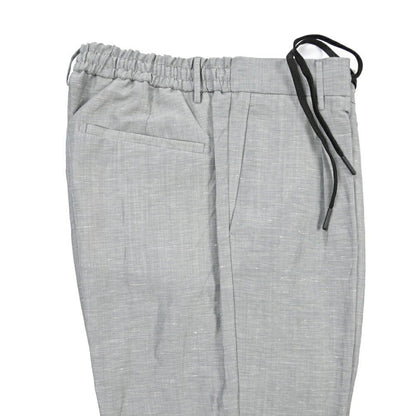 BERWICH “SPIAGGIA 1P” リネン混ウール ドローコード付きイージースラックス グレー(grey) 46 | GUARDAROBA MILANO OFFICIAL STORE