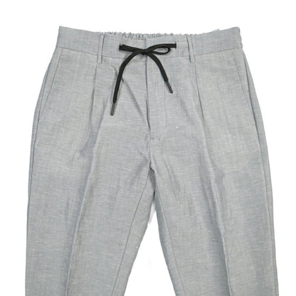 BERWICH “SPIAGGIA 1P” リネン混ウール ドローコード付きイージースラックス グレー(grey) 46 | GUARDAROBA MILANO OFFICIAL STORE