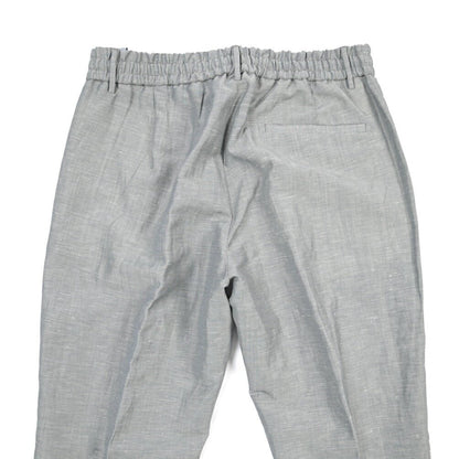 BERWICH “SPIAGGIA 1P” リネン混ウール ドローコード付きイージースラックス グレー(grey) 46 | GUARDAROBA MILANO OFFICIAL STORE