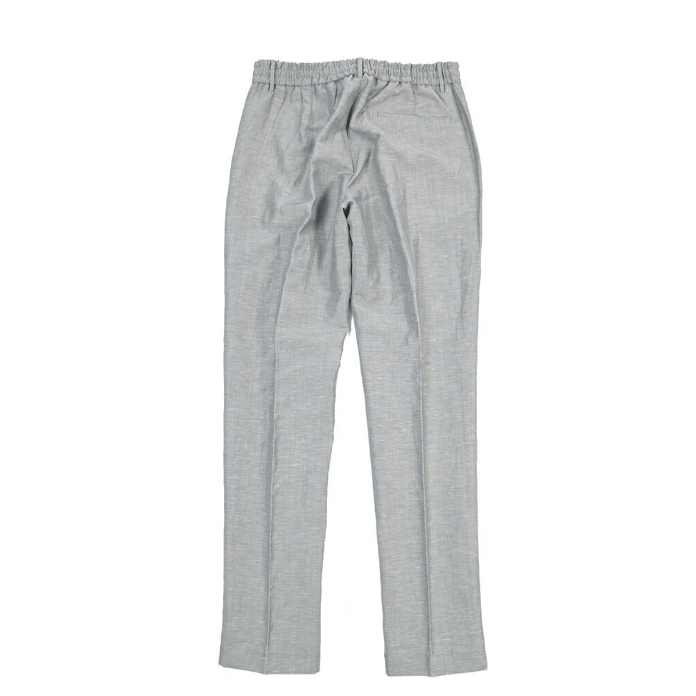 BERWICH “SPIAGGIA 1P” リネン混ウール ドローコード付きイージースラックス グレー(grey) 46 | GUARDAROBA MILANO OFFICIAL STORE