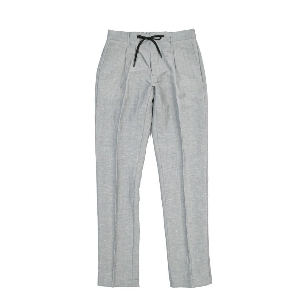 BERWICH “SPIAGGIA 1P” リネン混ウール ドローコード付きイージースラックス グレー(grey) 46 | GUARDAROBA MILANO OFFICIAL STORE