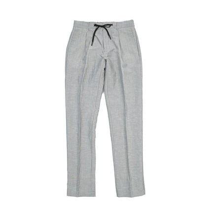 BERWICH “SPIAGGIA 1P” リネン混ウール ドローコード付きイージースラックス グレー(grey) 46 | GUARDAROBA MILANO OFFICIAL STORE