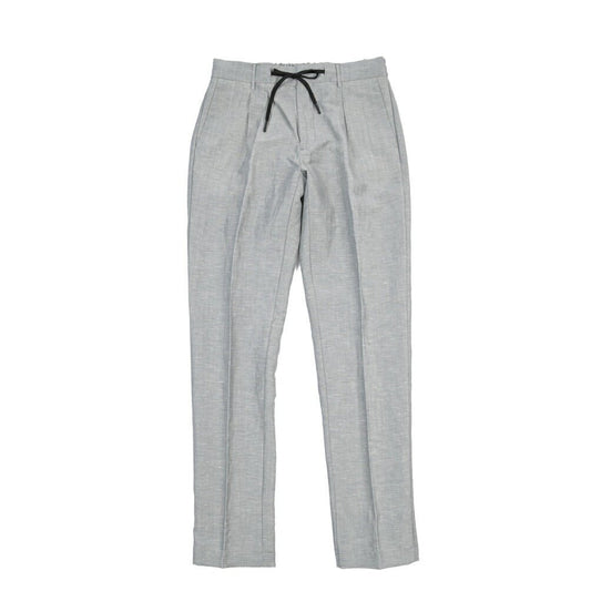 BERWICH “SPIAGGIA 1P” リネン混ウール ドローコード付きイージースラックス グレー(grey) 46 | GUARDAROBA MILANO OFFICIAL STORE