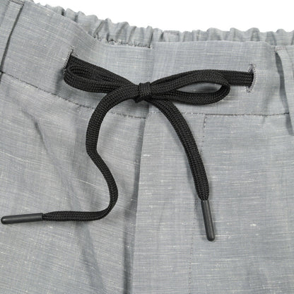 BERWICH “SPIAGGIA 1P” リネン混ウール ドローコード付きイージースラックス グレー(grey) 46 | GUARDAROBA MILANO OFFICIAL STORE