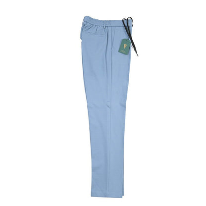 BERWICH “SPIAGGIA 1P” ビスコース混 ストレッチイージーパンツ ブルー(azure) 46 | GUARDAROBA MILANO OFFICIAL STORE
