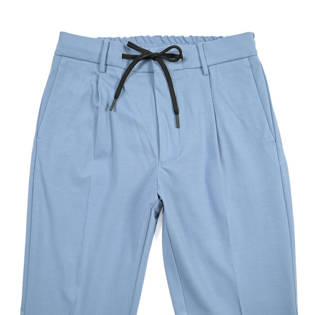 BERWICH “SPIAGGIA 1P” ビスコース混 ストレッチイージーパンツ ブルー(azure) 46 | GUARDAROBA MILANO OFFICIAL STORE