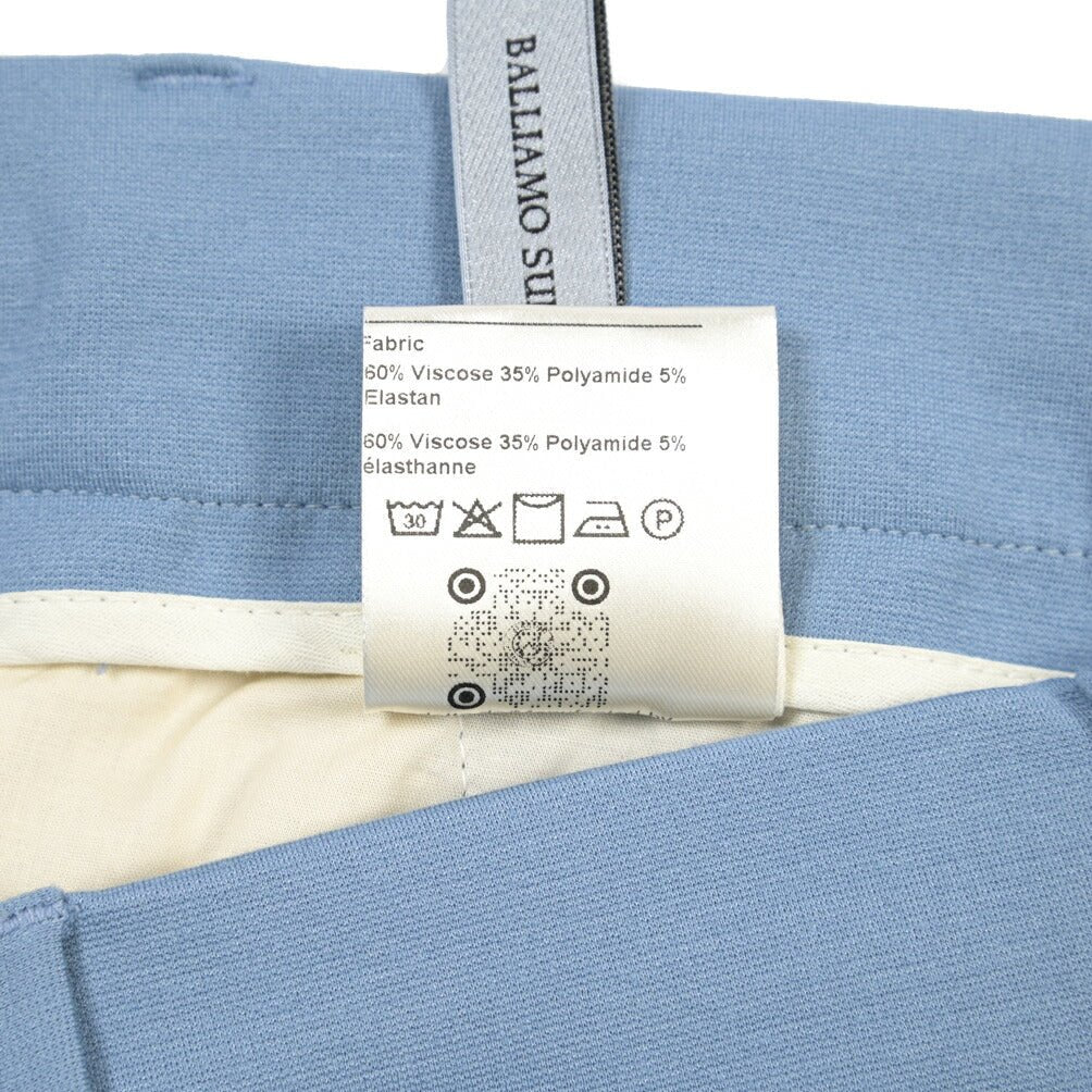 BERWICH “SPIAGGIA 1P” ビスコース混 ストレッチイージーパンツ ブルー(azure) 46 | GUARDAROBA MILANO OFFICIAL STORE