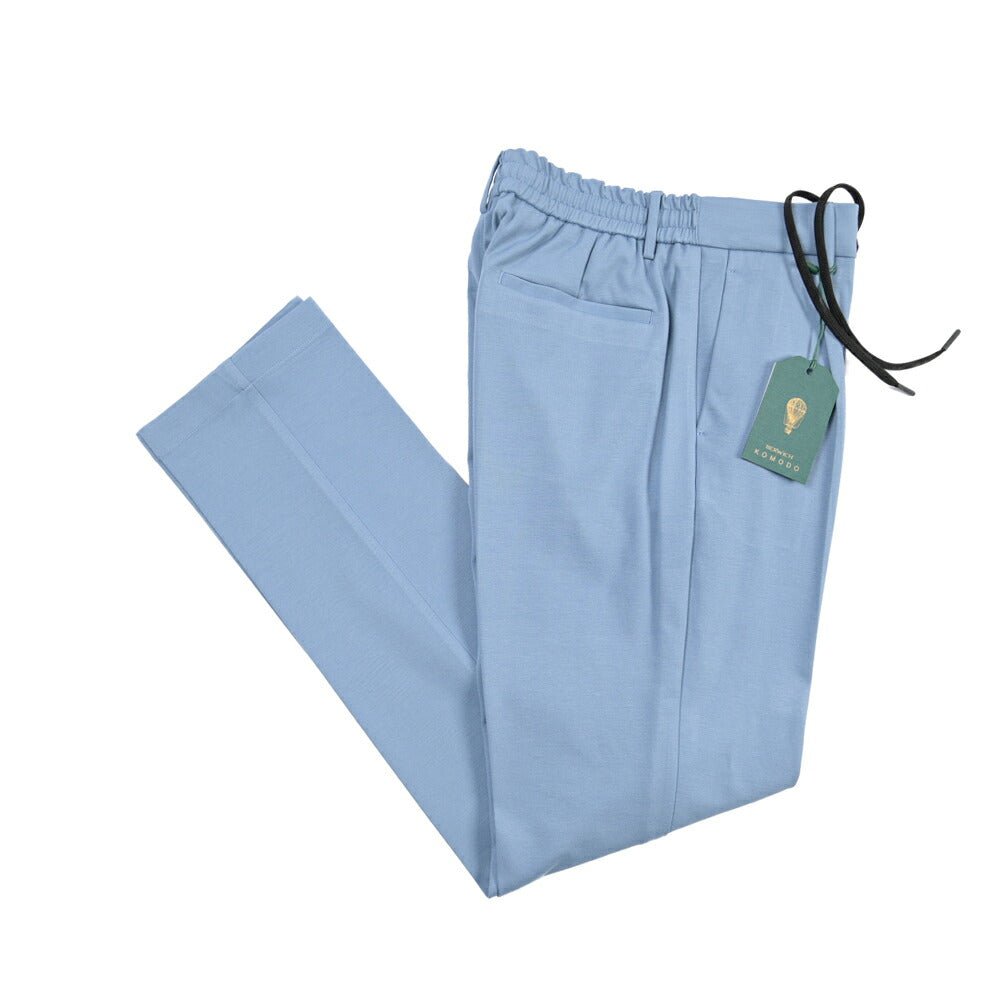 BERWICH “SPIAGGIA 1P” ビスコース混 ストレッチイージーパンツ ブルー(azure) 46 | GUARDAROBA MILANO OFFICIAL STORE