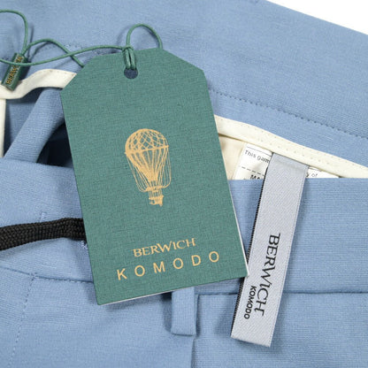 BERWICH “SPIAGGIA 1P” ビスコース混 ストレッチイージーパンツ ブルー(azure) 46 | GUARDAROBA MILANO OFFICIAL STORE