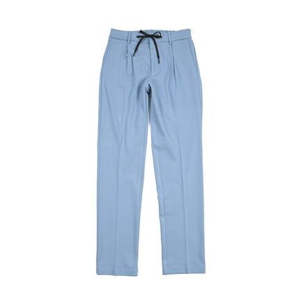 BERWICH “SPIAGGIA 1P” ビスコース混 ストレッチイージーパンツ ブルー(azure) 46 | GUARDAROBA MILANO OFFICIAL STORE