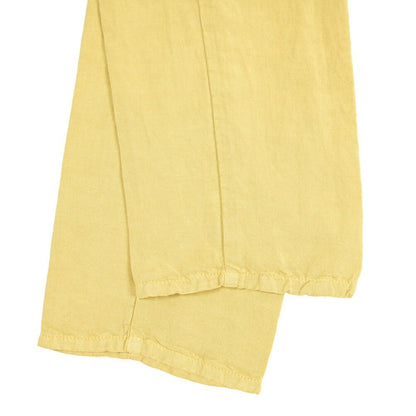 BERWICH “SPIAGGIA 1P-GD” リネン混 ドローコード付きワンタックイージーパンツ イエロー(lime4673) 46 | GUARDAROBA MILANO OFFICIAL STORE