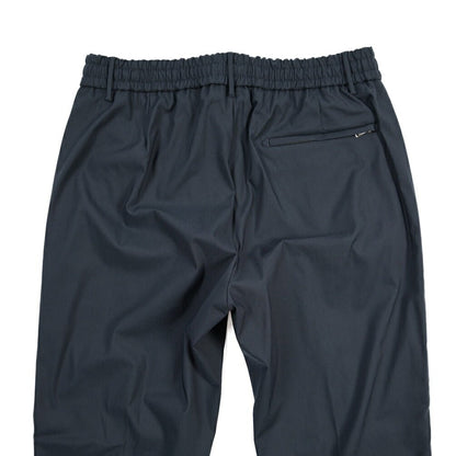 BERWICH “SPIAGGIA 1P TECH” ストレッチナイロン ワンタックイージーパンツ ネイビー(navy) 46 | GUARDAROBA MILANO OFFICIAL STORE