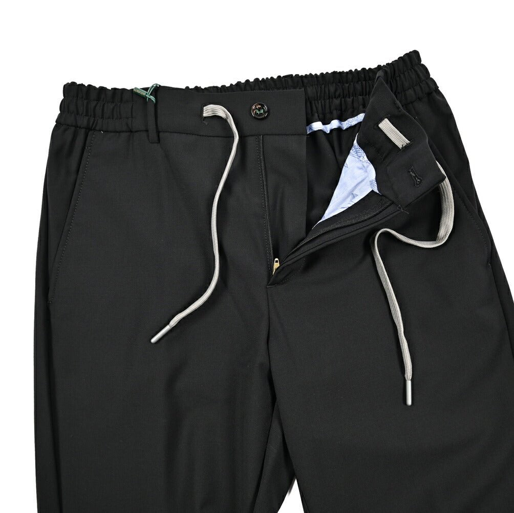 BERWICH "SPIAGGIA" ポリエステル混ウール ドローコード付きイージースラックス｜424702 - 46｜GUARDAROBA MILANO OFFICIAL STORE