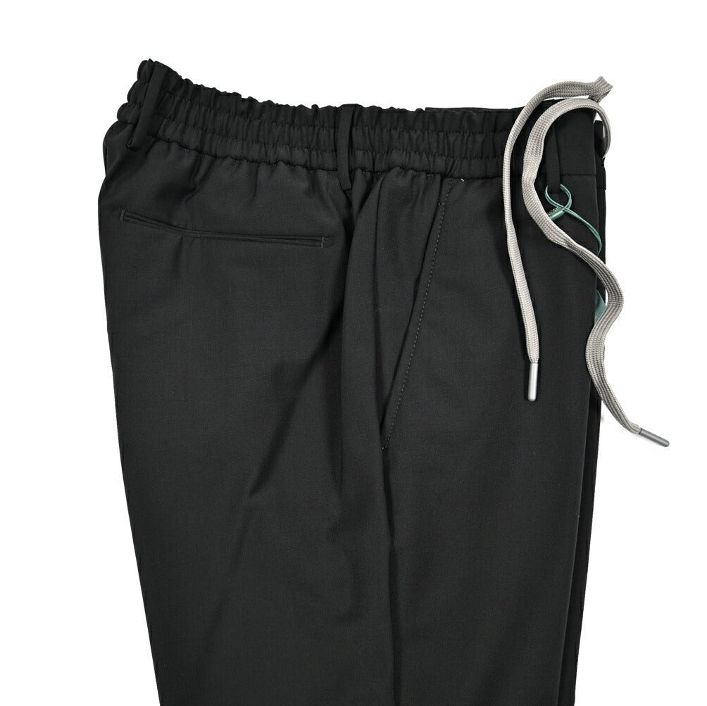 BERWICH "SPIAGGIA" ポリエステル混ウール ドローコード付きイージースラックス｜424702 - 46｜GUARDAROBA MILANO OFFICIAL STORE