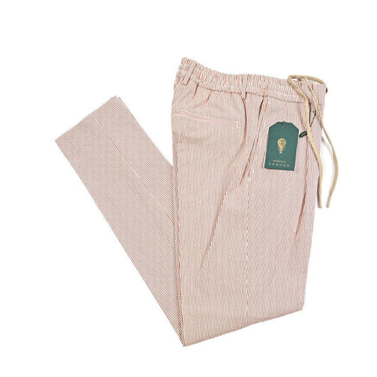 BERWICH "SPIAGGIA" ストレッチコットン ドローコード付きシアサッカーパンツ｜424728 - 48｜GUARDAROBA MILANO OFFICIAL STORE