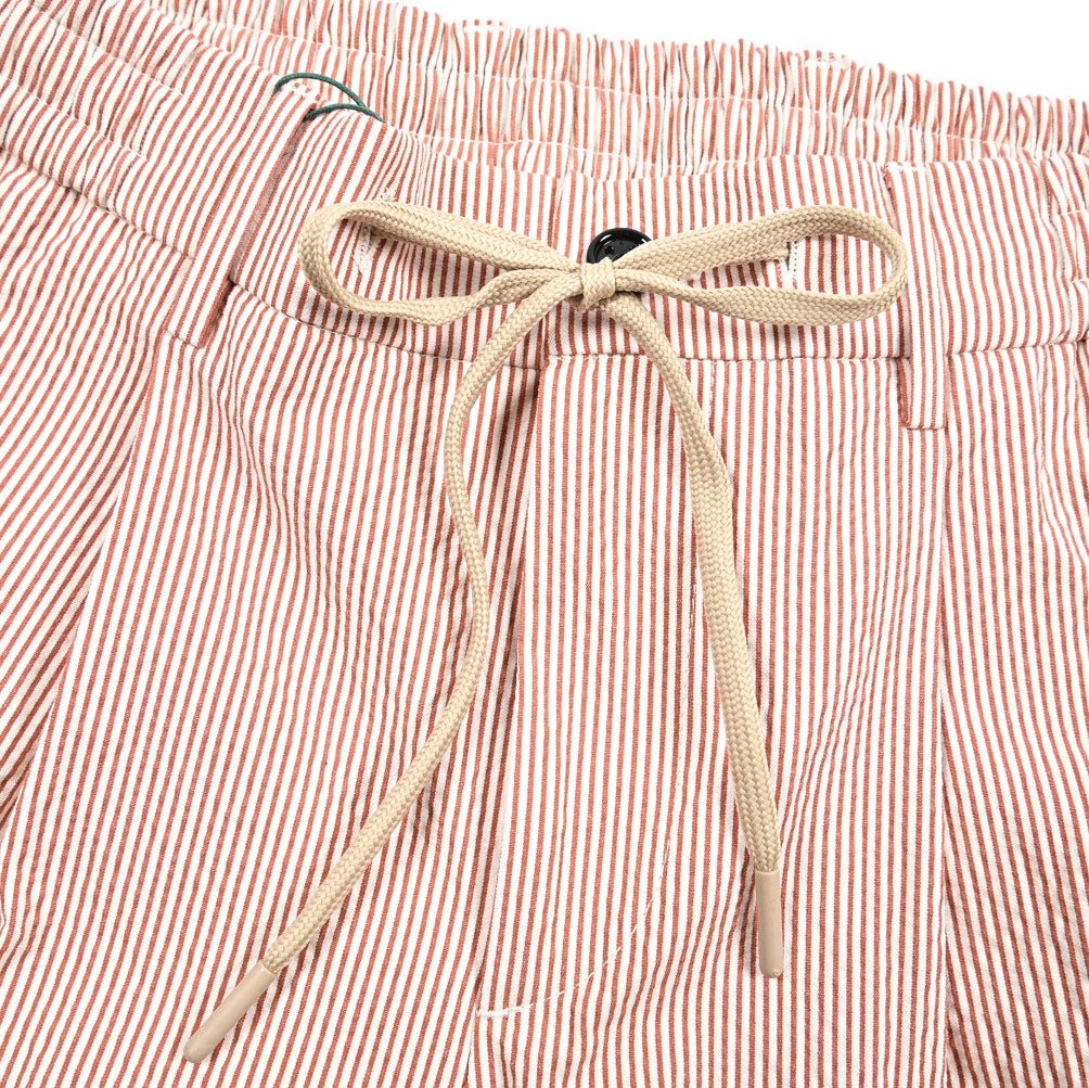 BERWICH "SPIAGGIA" ストレッチコットン ドローコード付きシアサッカーパンツ｜424728 - 48｜GUARDAROBA MILANO OFFICIAL STORE